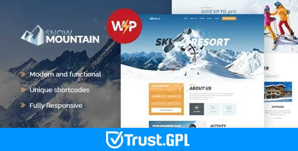 Snow Mountain Theme v1.2.9 – Ski Resort & Snowboard School WordPress Theme